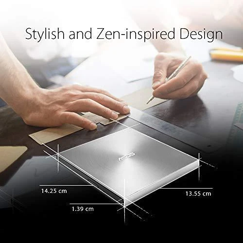 Išorinis DVD įrašymo įrenginys Asus ZenDrive U9M USB/USB-C, Sidabrinis