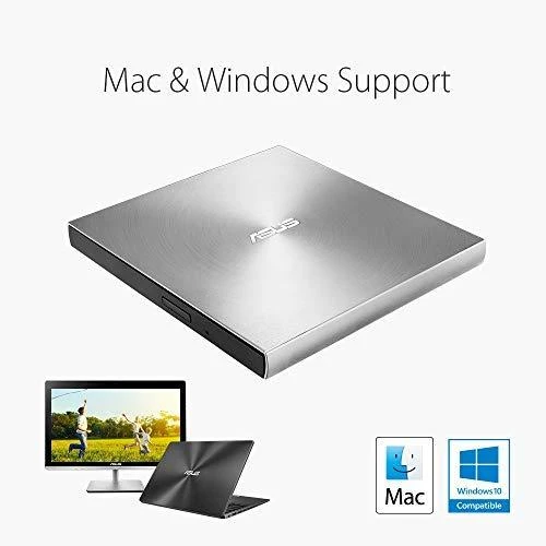 Išorinis DVD įrašymo įrenginys Asus ZenDrive U9M USB/USB-C, Sidabrinis