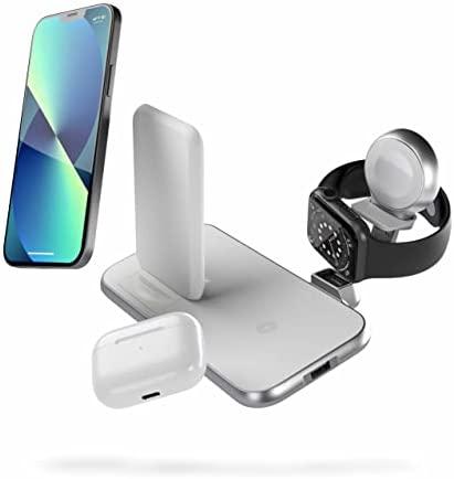 Zens Aliuminio 4w1 Stand Wireless Charger balta
