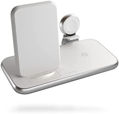 Zens Aliuminio 4w1 Stand Wireless Charger balta