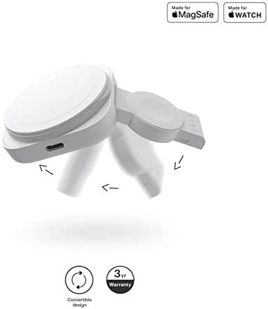 ZENS 2-IN-1 MAGSAFE + LAIKRODŽIO KELIONĖS ĮKROVIKLIS Baltas