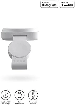 ZENS 2-IN-1 MAGSAFE + LAIKRODŽIO KELIONĖS ĮKROVIKLIS Baltas