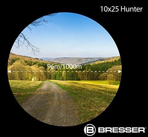 Bresser Hunter10x25 Kompaktiški Neperšlampami Kišeniniai Žiūronai
