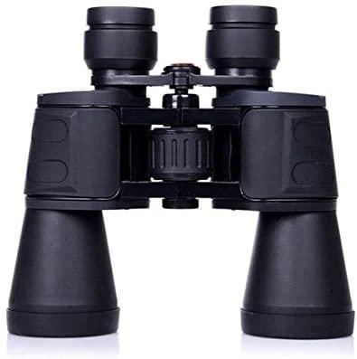 Juodi Helios 10x50 žiūronai su centrinio fokusavimo nustatymu