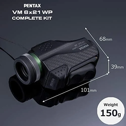 Pentax monoklis VM 6x21 WP pilnas komplektas