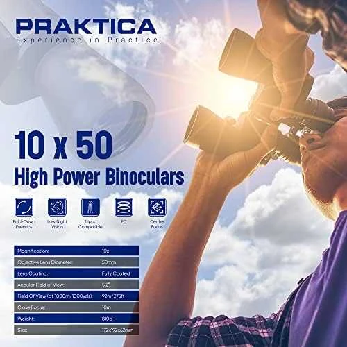 Praktica žiūronai Praktica Falcon žiūronai 10x50 smėlio