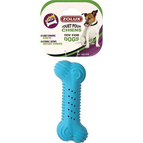 Zolux Žaislas kauczukowa šuniui, kaulas chrupiąca 14 cm skirtingos spalvos