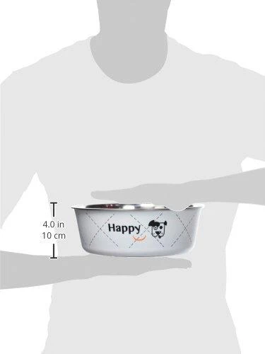 Zolux dubenėlis šuniui plieno nerūdijantis Inox HAPPY 2,65 l kol. balta