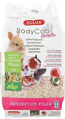 Zolux kraikas triušiams ir graužikams RodyCob FRESH braškių-bazilikų skonio 5 l