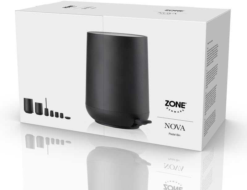 Zone Denmark Pedaleimer Nova Juodas 3L