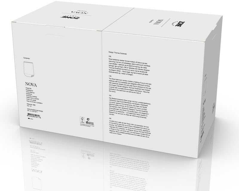 Zone Denmark Pedaleimer Nova Juodas 3L