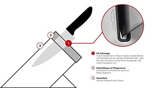 ZWILLING FOUR STAR 7 dalių tamsaus uosinio peilių rinkinys su KIS technologija