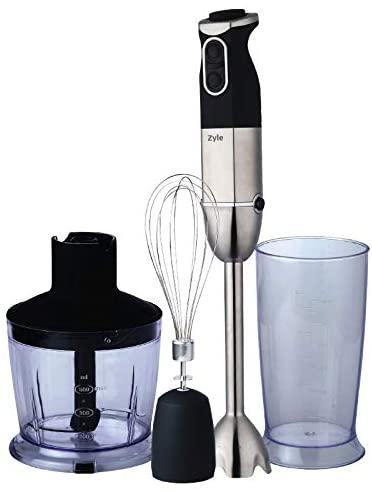 Maisto smulkintuvas Zyle ZY8225BL, 1000 W, su 500 ml indeliu, 600 ml indeliu ir plakimo šluotele