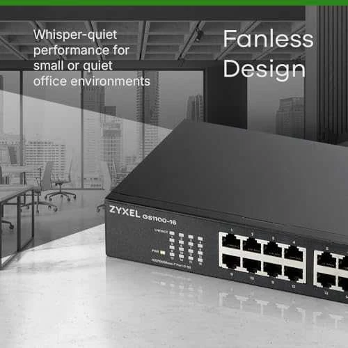 Šakotuvas ZYXEL GS1100-16 16 PORT GIGABIT UNMANAGED SWITCH V3 (5Y WARRANTY)