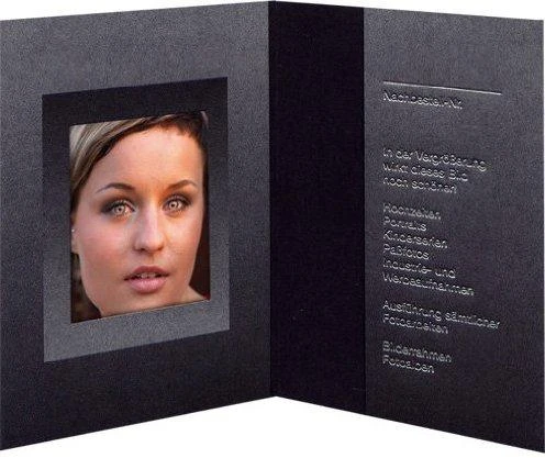 Nuotraukų rėmelis 1x100 Daiber Folders paso nuotrauka, juoda/sidabrinė 36x50 mm