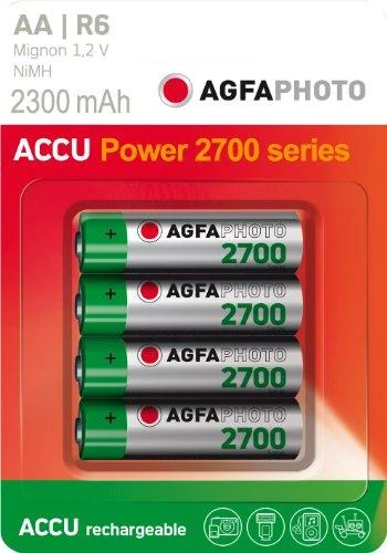 Solight 1x4 AgfaPhoto Akku NiMh Mignon AA 2300 mAh