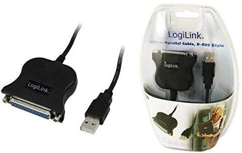 LogiLink Prisijungti | USB 2.0 adapteris prie Paralel (LPT) DB25 , 1,8m | USB-A į LPT USB A kištukas | DB25