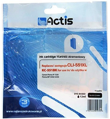 Rašalo Kasetė - Actis KC-551Bk, Juoda