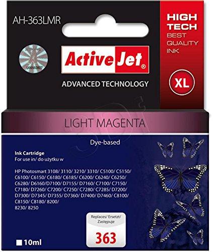 „Activejet AH-363LMR“ rašalo kasetė (pakeitimas HP 363 C8775EE; Premium; 10 ml; šviesiai purpurinė)