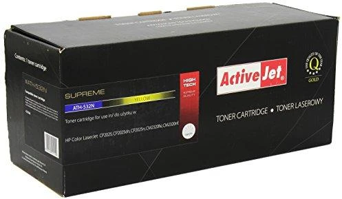 Toneris ActiveJet ATH-532N | Geltona | 2800 psl. | HP CC532A (304A), „Canon CRG“.