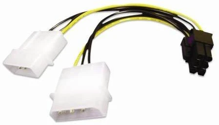 Akasa dual 4pin į 6pin PCIe adapteris