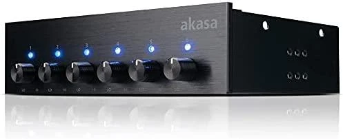 Akasa 5.25 inch FC.Six Fan Controller - juodos spalvos