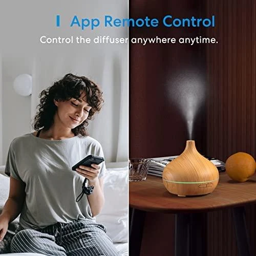 Drėkintuvas Išmanusis Wi-Fi eterinių aliejų difuzorius Meross (HomeKit)