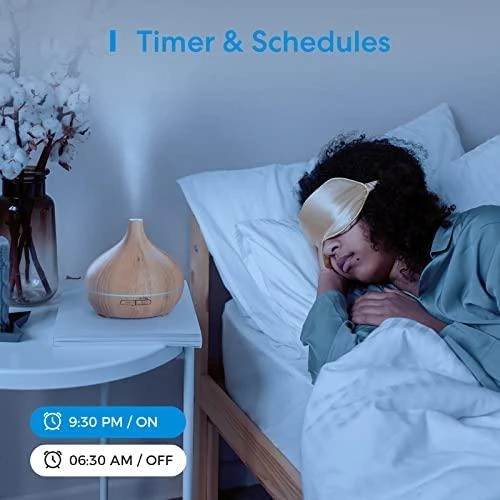 Drėkintuvas Išmanusis Wi-Fi eterinių aliejų difuzorius Meross (HomeKit)