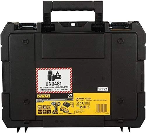 Akumuliatorinis smūginis veržliasukis DeWalt DCF899P2-QW 18 V, 2x5.0 Ah, 1/2"
