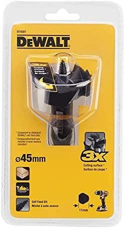 Furnitūros skylių grąžtas DeWalt DT4581-QZ; 45 mm
