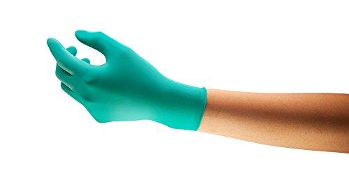 Vienkartinės nitrilinės pirštinės Ansell TouchNTuff 92-600, 100vnt, 0,12mm storio, L dydis (8,5-9), lygus delnas, žalios