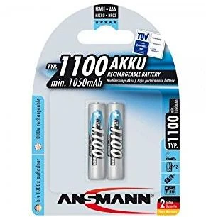 1x2 Ansmann NiMH rech. baterija 1100 Micro AAA 1050 mAh