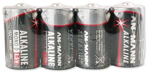 1x4 Ansmann Alkaline Mono D LR 20 raudona linija