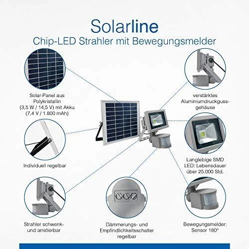 Šviestuvas su saulės baterija AS-Schwabe Solar Chip-LED