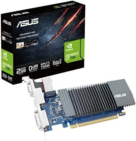 Vaizdo plokštė ASUS GeForce GT 730 2 GB, GDDR5, 64 bitai (GT730-SL-2GD5-BRK)