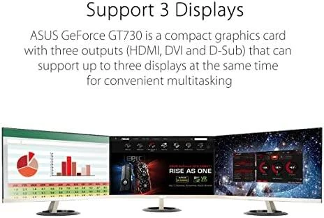 Vaizdo plokštė ASUS GeForce GT 730 2 GB, GDDR5, 64 bitai (GT730-SL-2GD5-BRK)