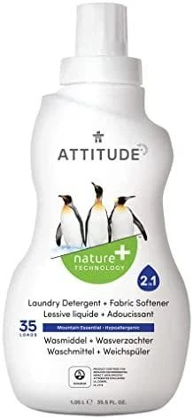 Attitude 2 in 1 plovimo ir skalavimo priemonė Mountain Fresh (Mountain Essentials) 35 plovimai - 1040 ml