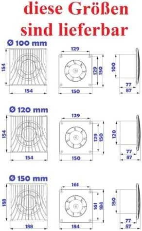 AWENTA išmetimo ventiliatorius fi 120 17W IPX4 baltas (WA120)