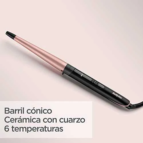 BaByliss C454E plaukų formavimo šukos Garbanojimo lazdelė Šiltas Juoda, Rožinė 2,5 m
