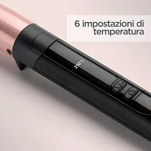 BaByliss C454E plaukų formavimo šukos Garbanojimo lazdelė Šiltas Juoda, Rožinė 2,5 m