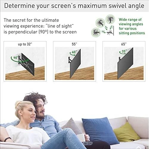 Laikiklis BARKAN BM343 13"-65" lygiam/lenktam TV, 4 lankstu, sieninis, juodas
