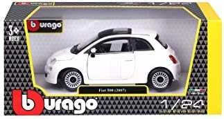 Vaikiškas automobilis Bburago Fiat 500, baltas