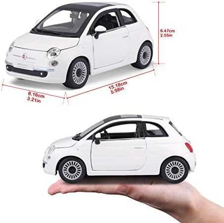 Vaikiškas automobilis Bburago Fiat 500, baltas