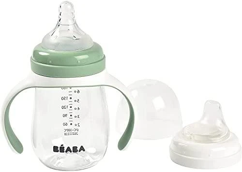BEABA MOKOMASIS BUTELIUKAS-GERTUVĖ 2IN1, 210 ML, SAGE Žalias
