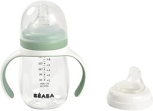 BEABA MOKOMASIS BUTELIUKAS-GERTUVĖ 2IN1, 210 ML, SAGE Žalias