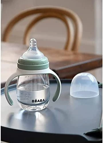 BEABA MOKOMASIS BUTELIUKAS-GERTUVĖ 2IN1, 210 ML, SAGE Žalias