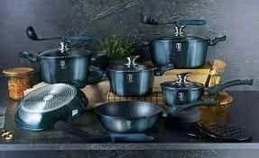 Berlinger Haus METALLIC AQUAMARINE puodų rinkinys [BH-6164]