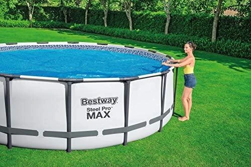 Šilumą sulaikantis baseino uždangalas Bestway Flowclear, 427 cm