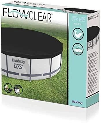 Šilumą sulaikantis baseino uždangalas Bestway Flowclear, 427 cm