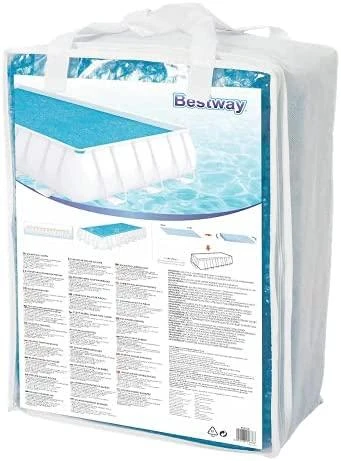 Bestway Baseino uždangalas Flowclear, mėlynas, 703x336cm, stačiakampis